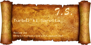 Turbéki Sarolta névjegykártya