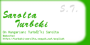 sarolta turbeki business card